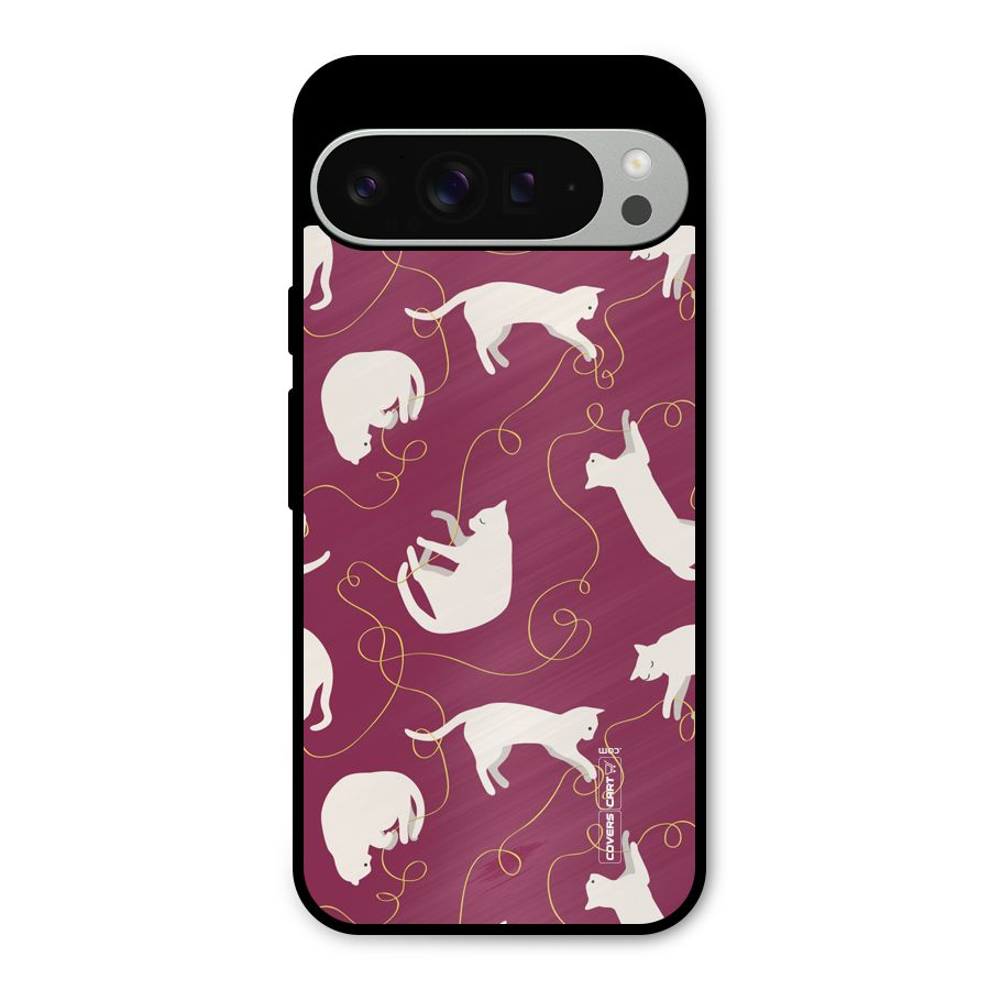 Lazy Kitty Metal Back Case for Google Pixel 9 Pro XL