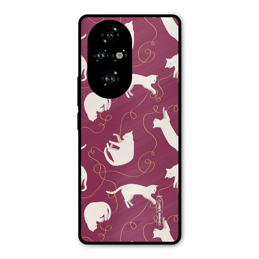 Lazy Kitty Metal Back Case for Honor 200 Pro