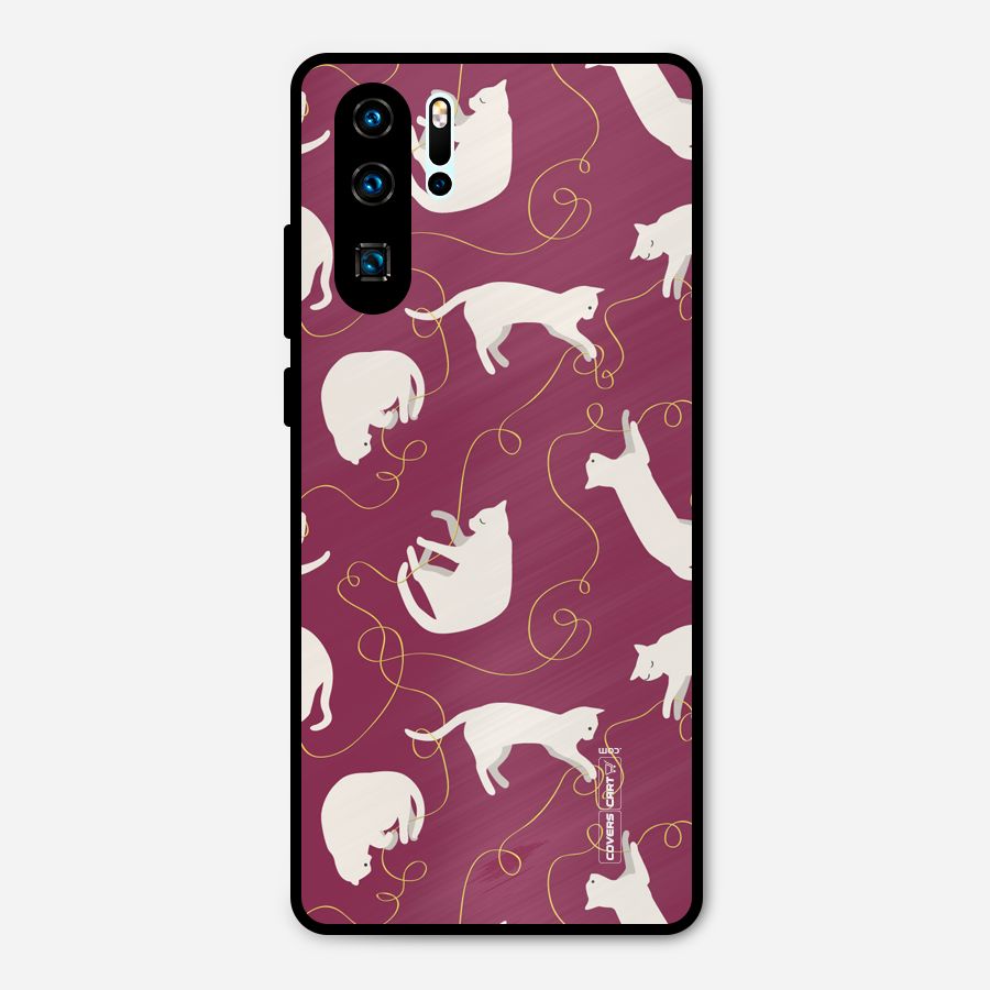 Lazy Kitty Metal Back Case for Huawei P30 Pro