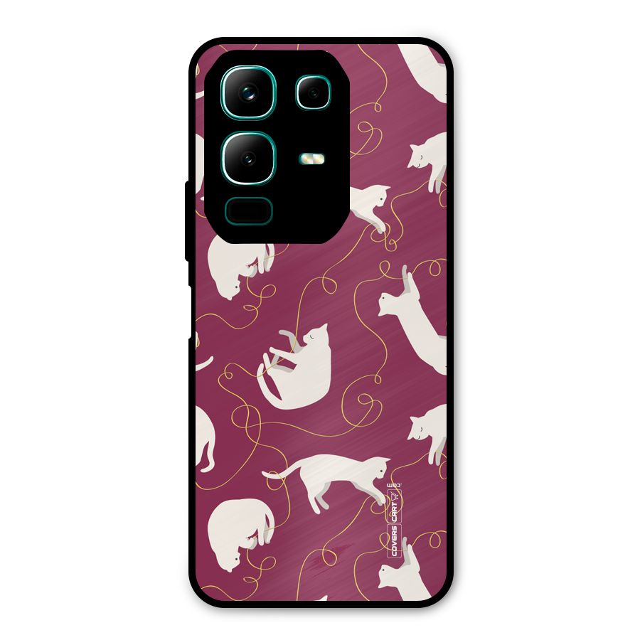 Lazy Kitty Metal Back Case for Infinix Note 50x