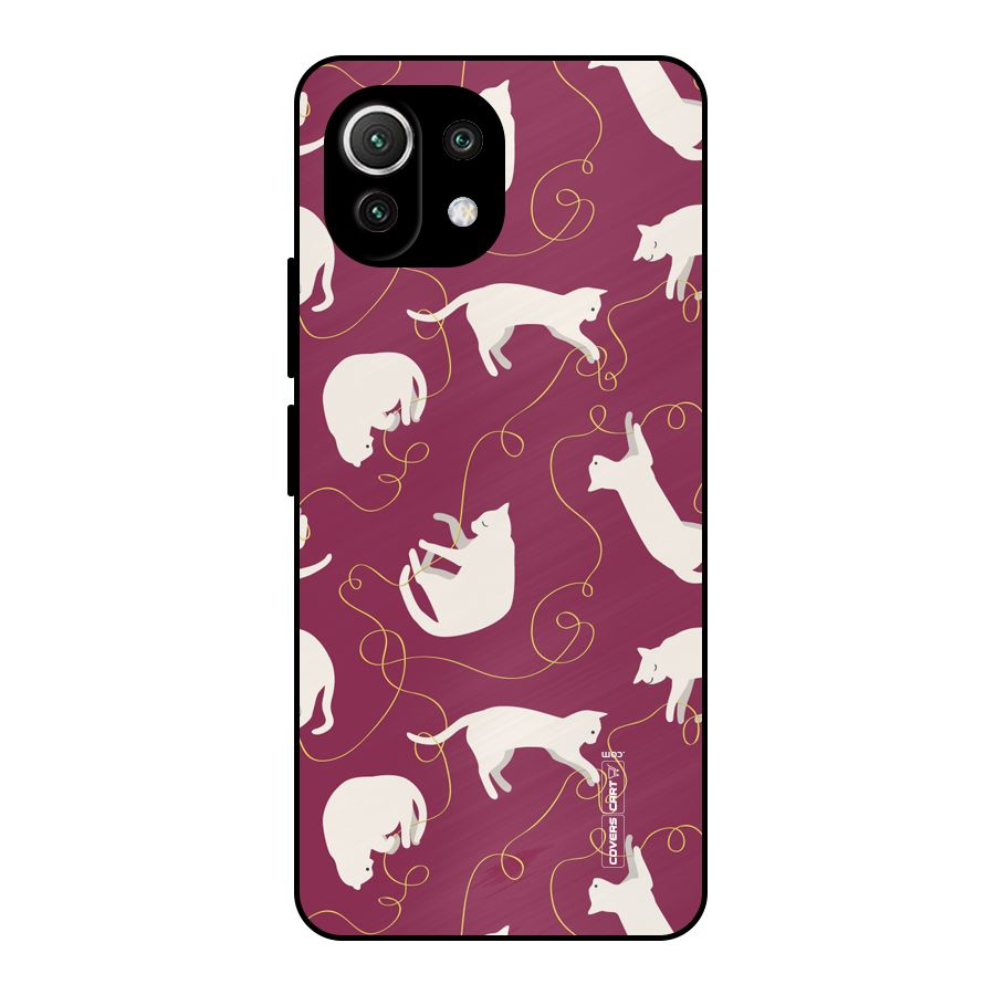 Lazy Kitty Metal Back Case for Mi 11 Lite