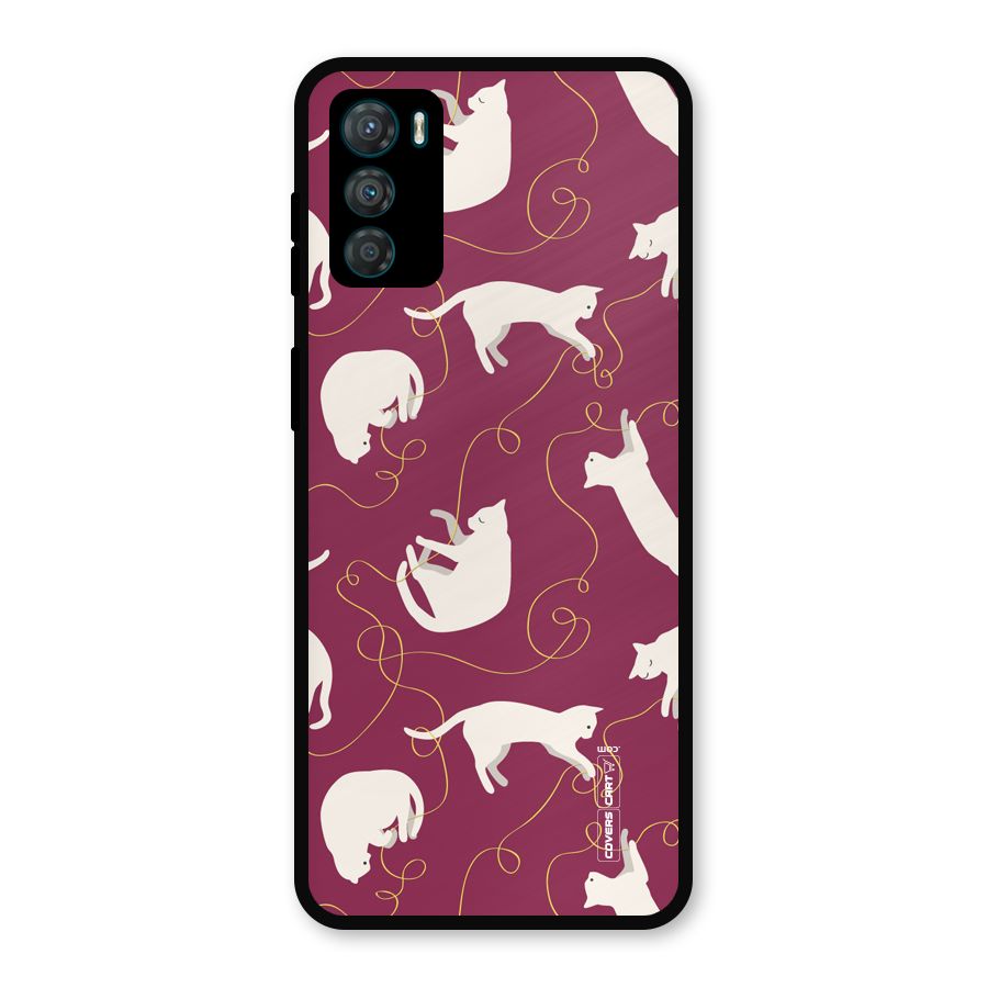 Lazy Kitty Metal Back Case for Moto G42