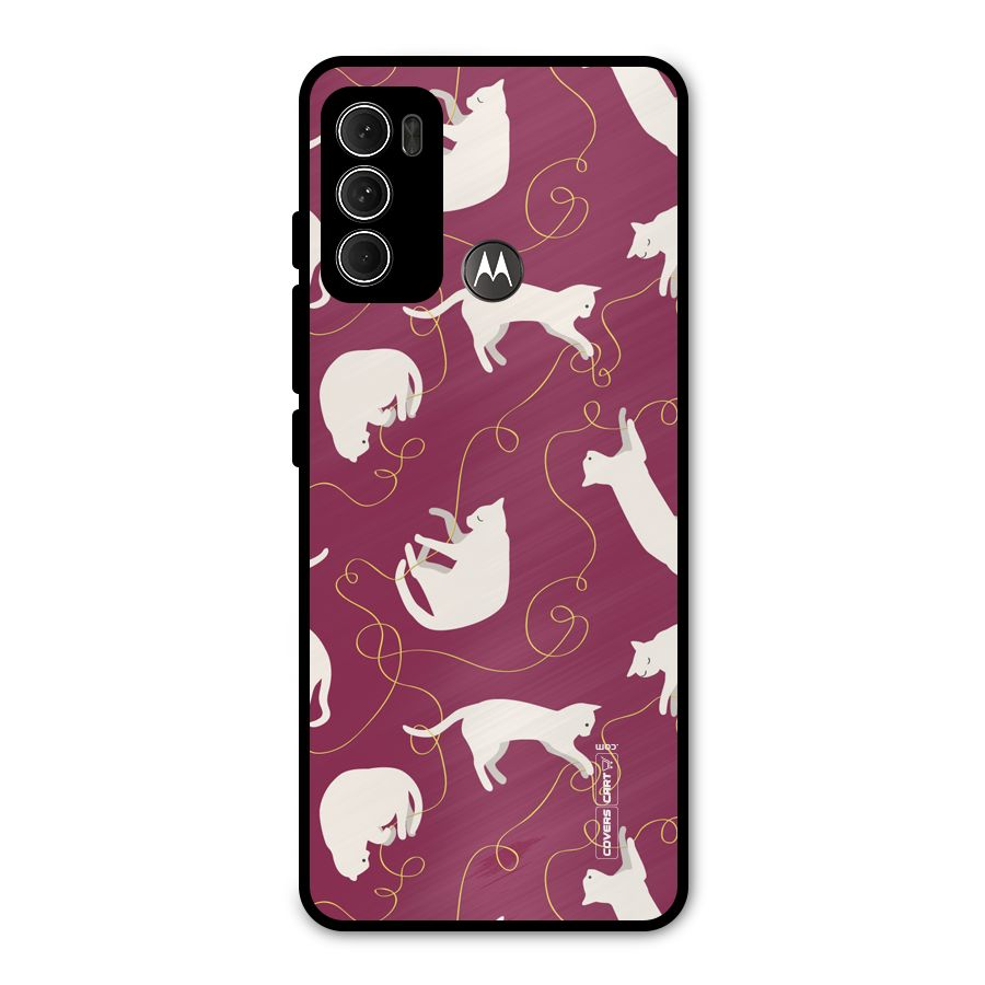 Lazy Kitty Metal Back Case for Moto G60