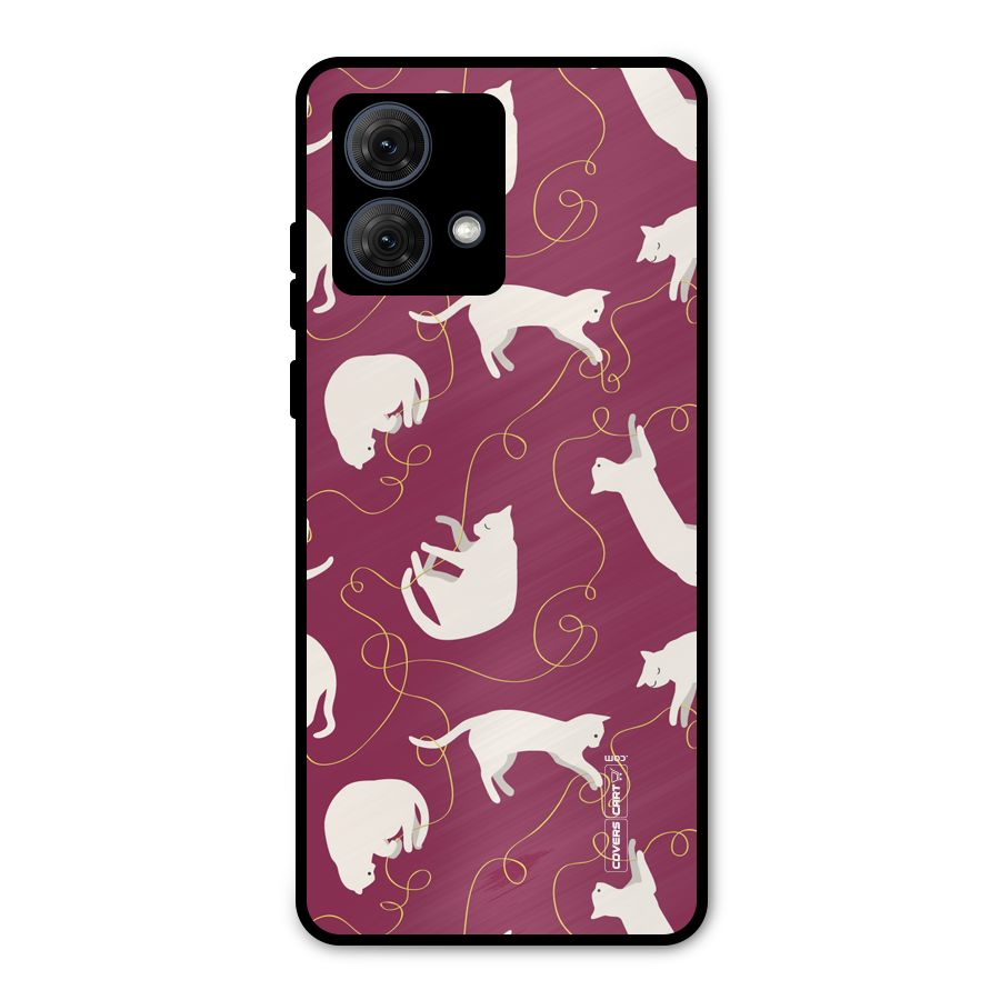 Lazy Kitty Metal Back Case for Moto G84