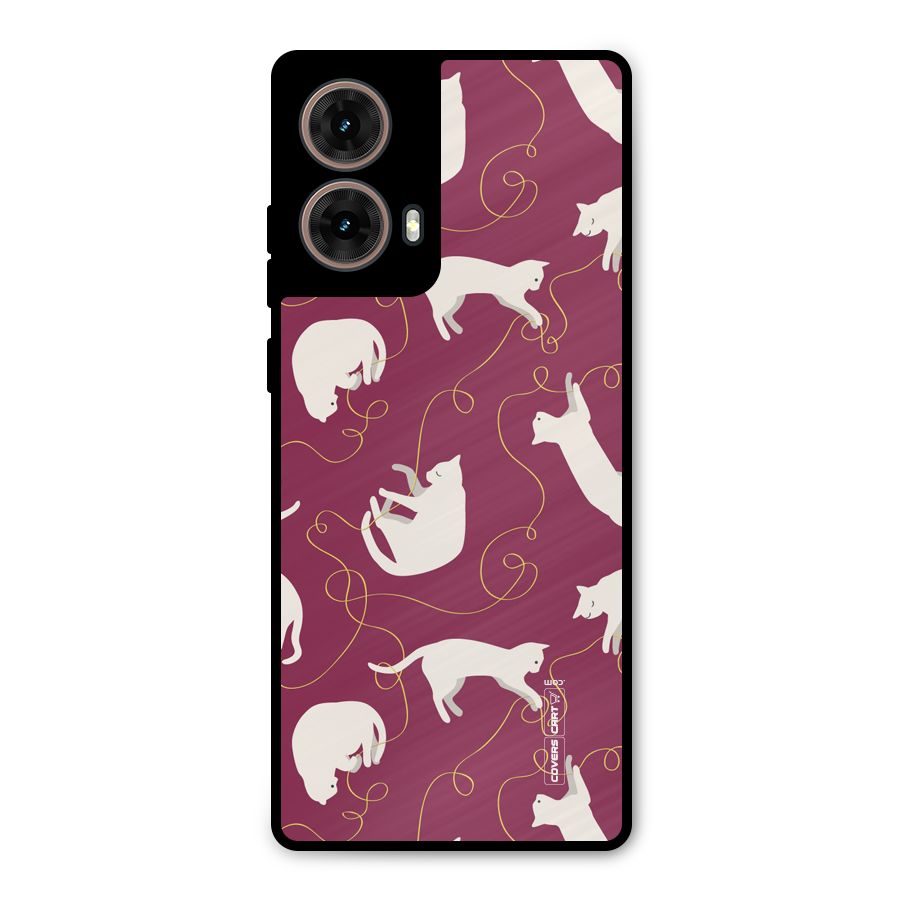 Lazy Kitty Metal Back Case for Moto G85