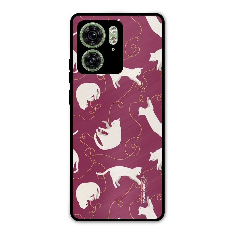 Lazy Kitty Metal Back Case for Motorola Edge 40 5G