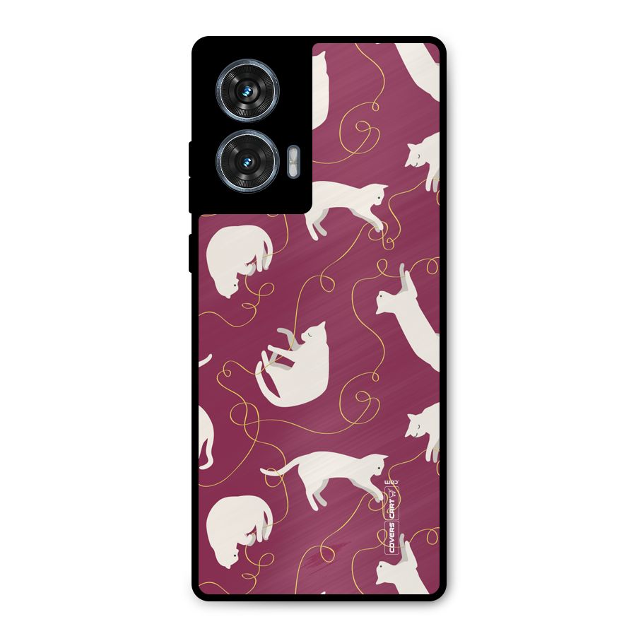 Lazy Kitty Metal Back Case for Motorola Edge 50 Fusion