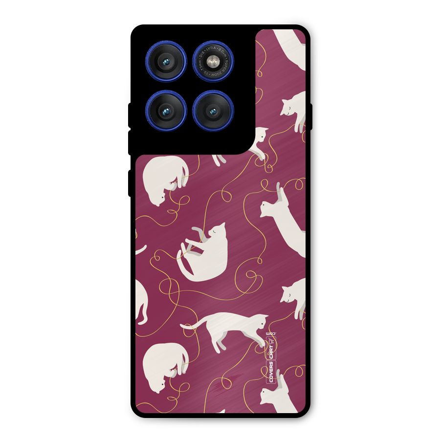 Lazy Kitty Metal Back Case for Motorola Edge 60 Pro