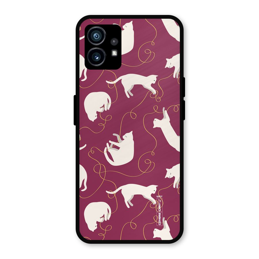 Lazy Kitty Metal Back Case for Nothing Phone 1