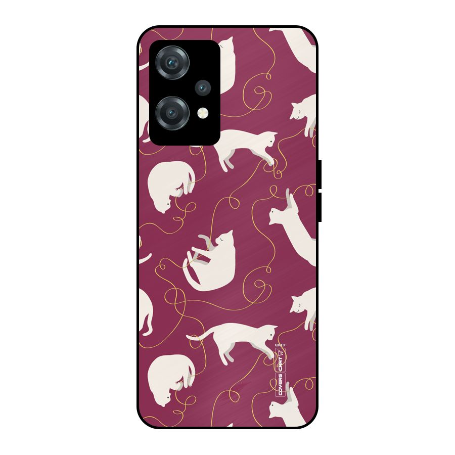 Lazy Kitty Metal Back Case for OnePlus Nord CE 2 Lite 5G