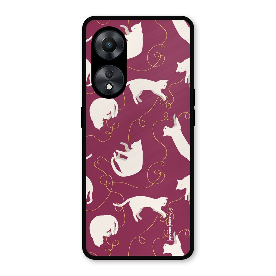 Lazy Kitty Metal Back Case for Oppo A78