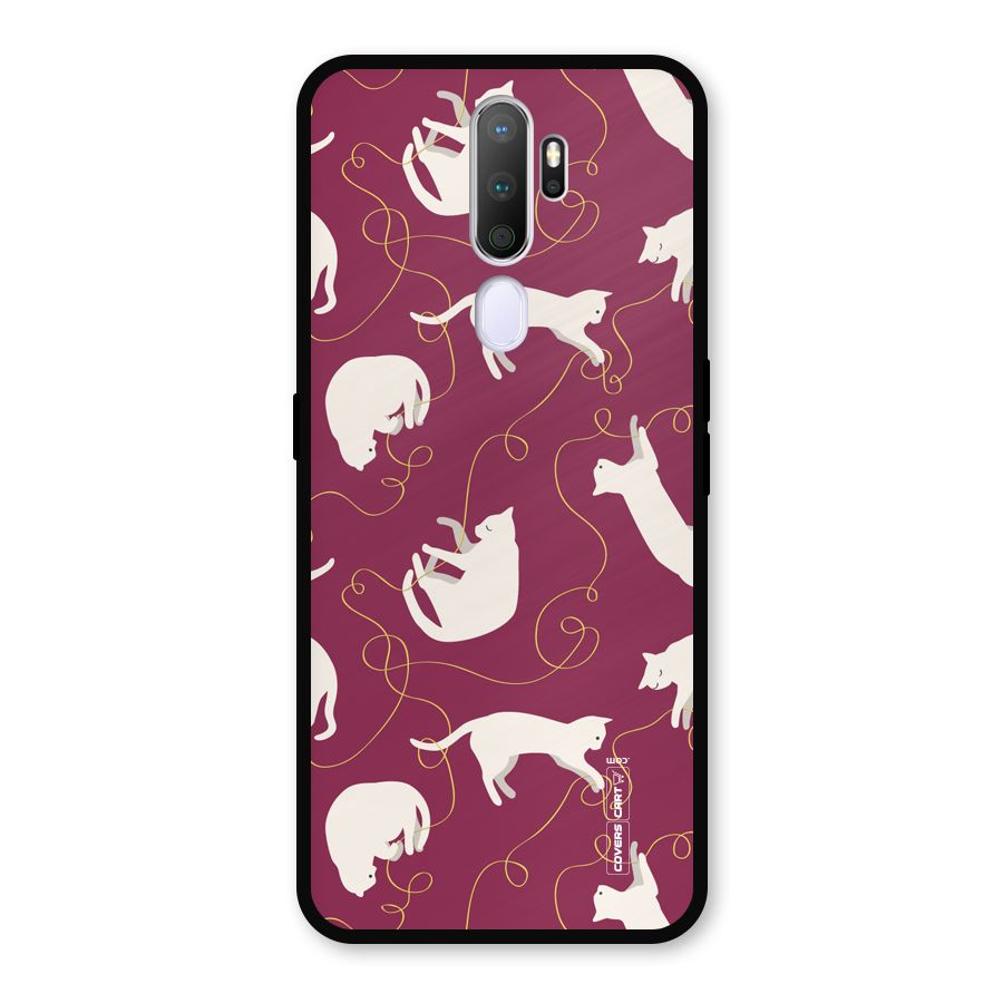 Lazy Kitty Metal Back Case for Oppo A9 (2020)