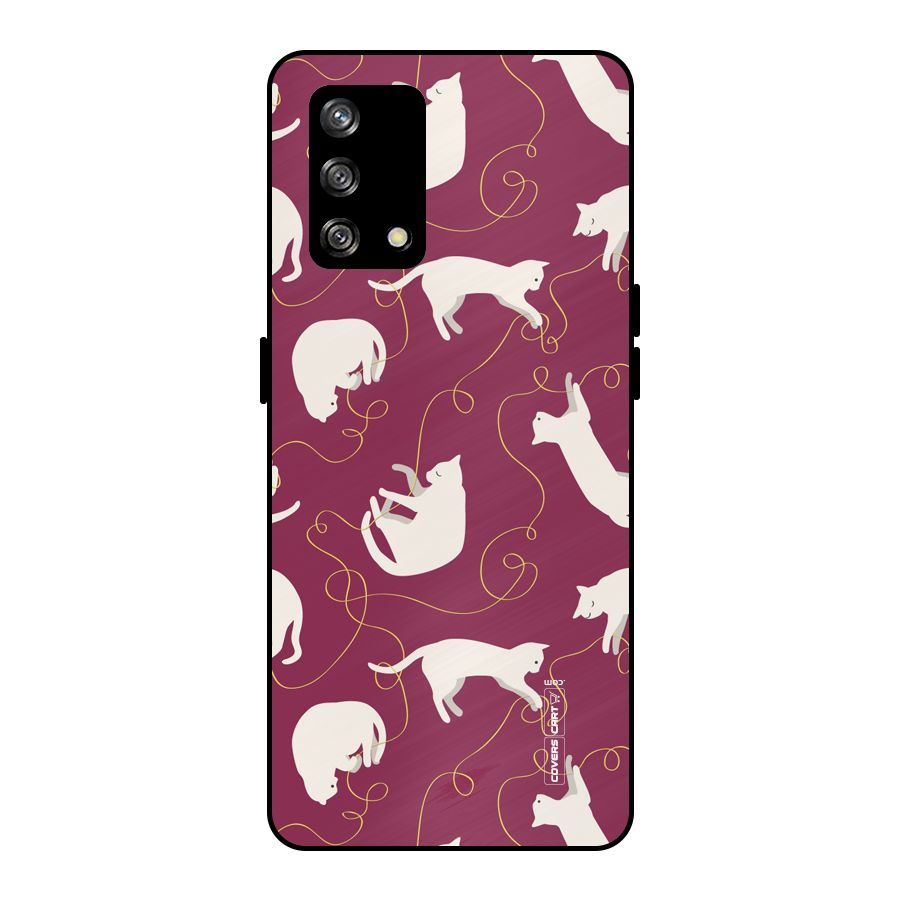 Lazy Kitty Metal Back Case for Oppo F19