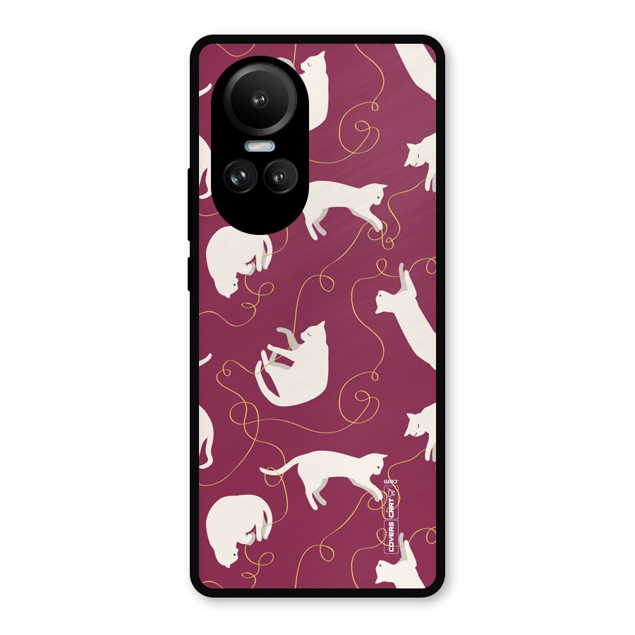Lazy Kitty Metal Back Case for Oppo Reno10