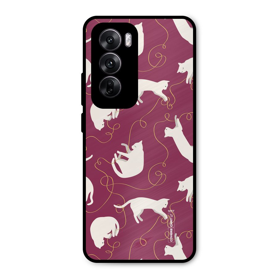 Lazy Kitty Metal Back Case for Oppo Reno12