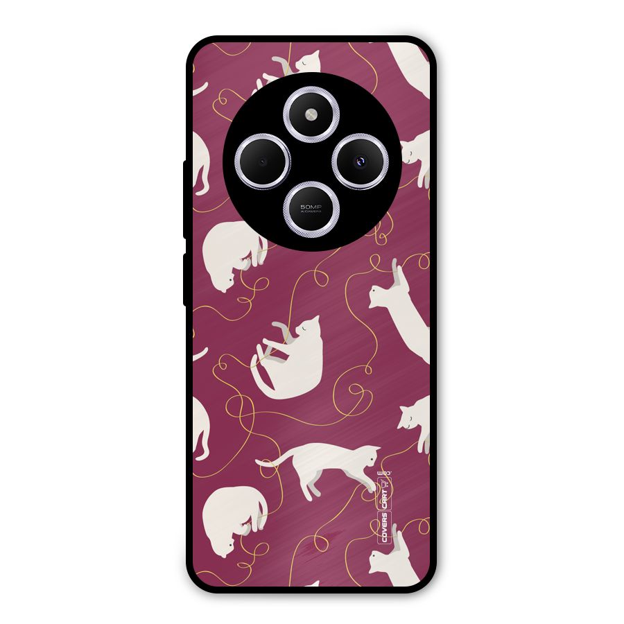Lazy Kitty Metal Back Case for Poco C75 5G