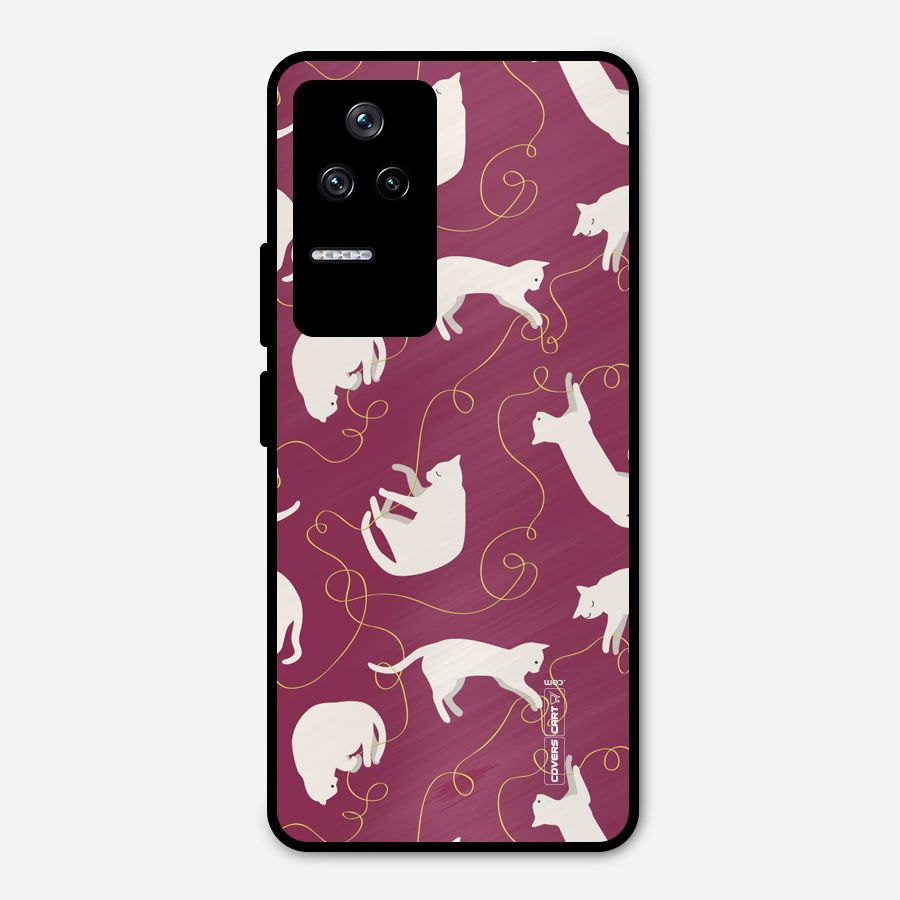 Lazy Kitty Metal Back Case for Poco F4 5G