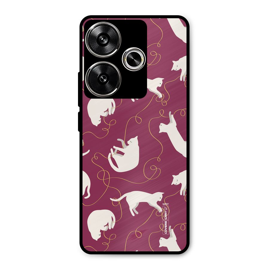Lazy Kitty Metal Back Case for Poco F6