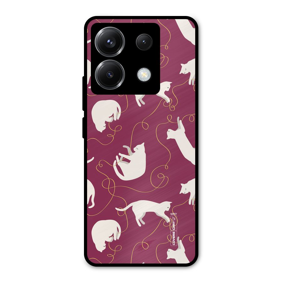 Lazy Kitty Metal Back Case for Poco X6