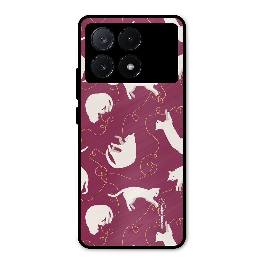 Lazy Kitty Metal Back Case for Poco X6 Pro