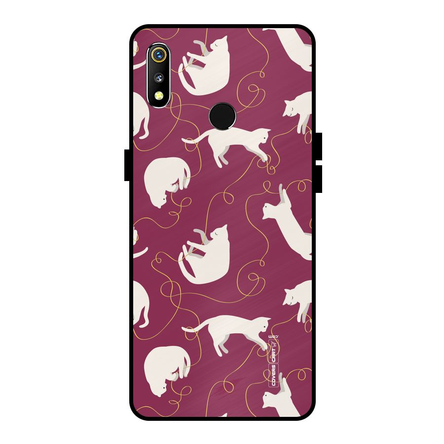 Lazy Kitty Metal Back Case for Realme 3i