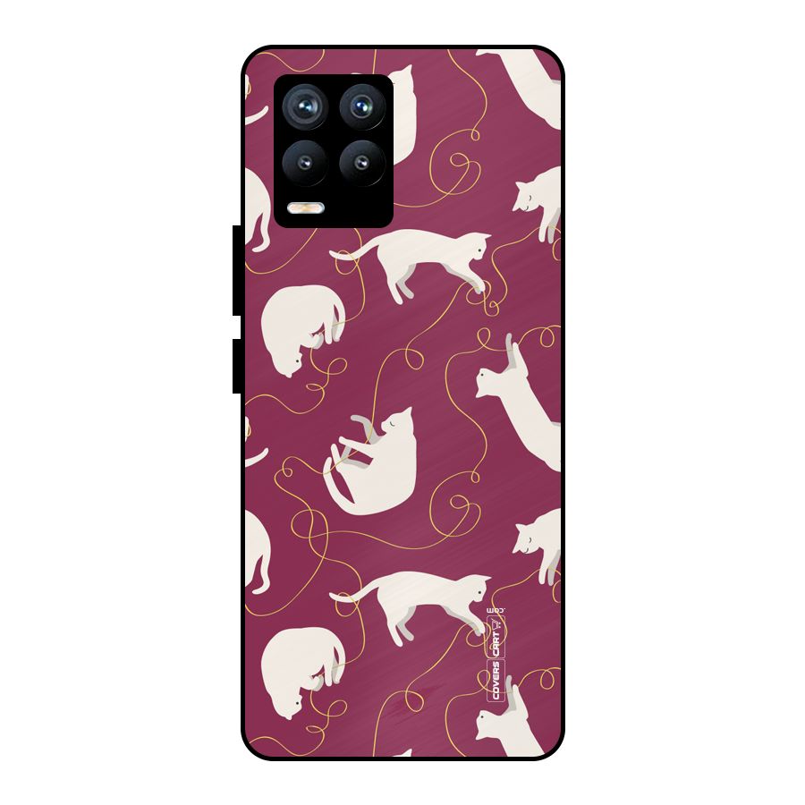Lazy Kitty Metal Back Case for Realme 8 Pro