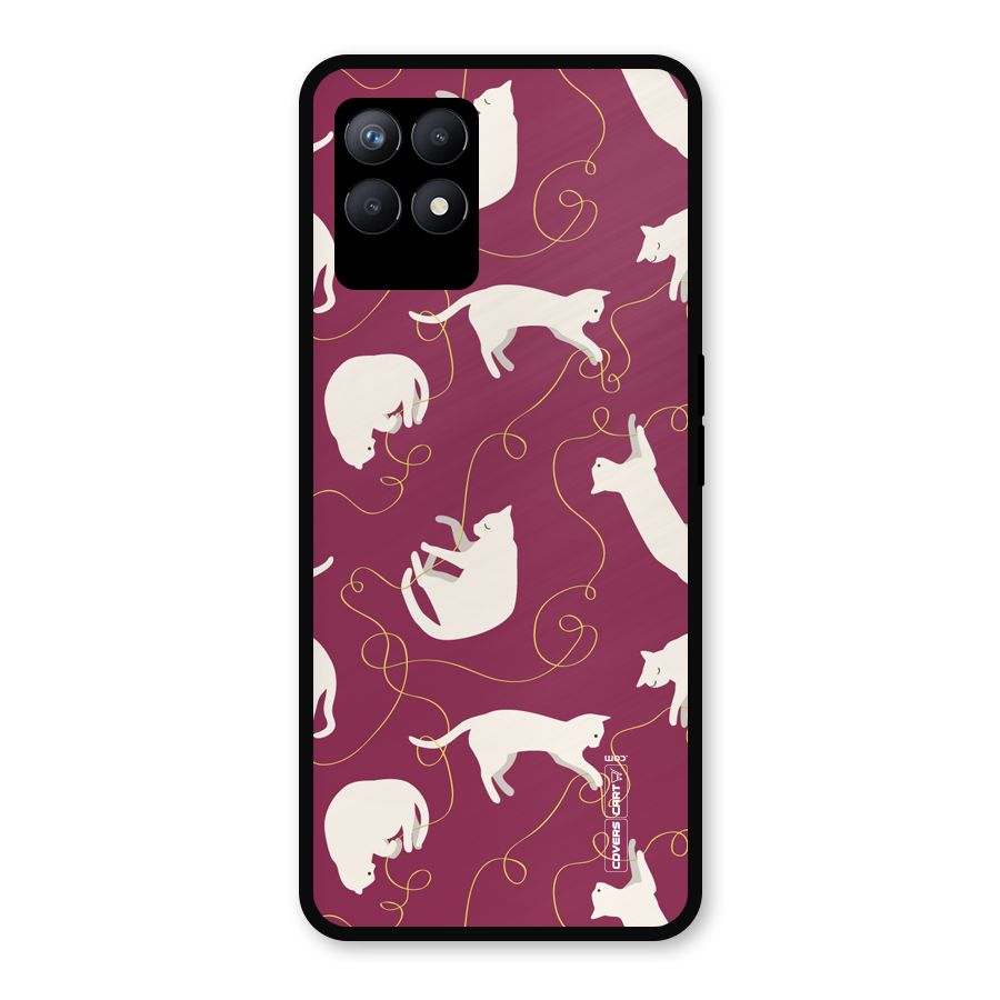 Lazy Kitty Metal Back Case for Realme 8i