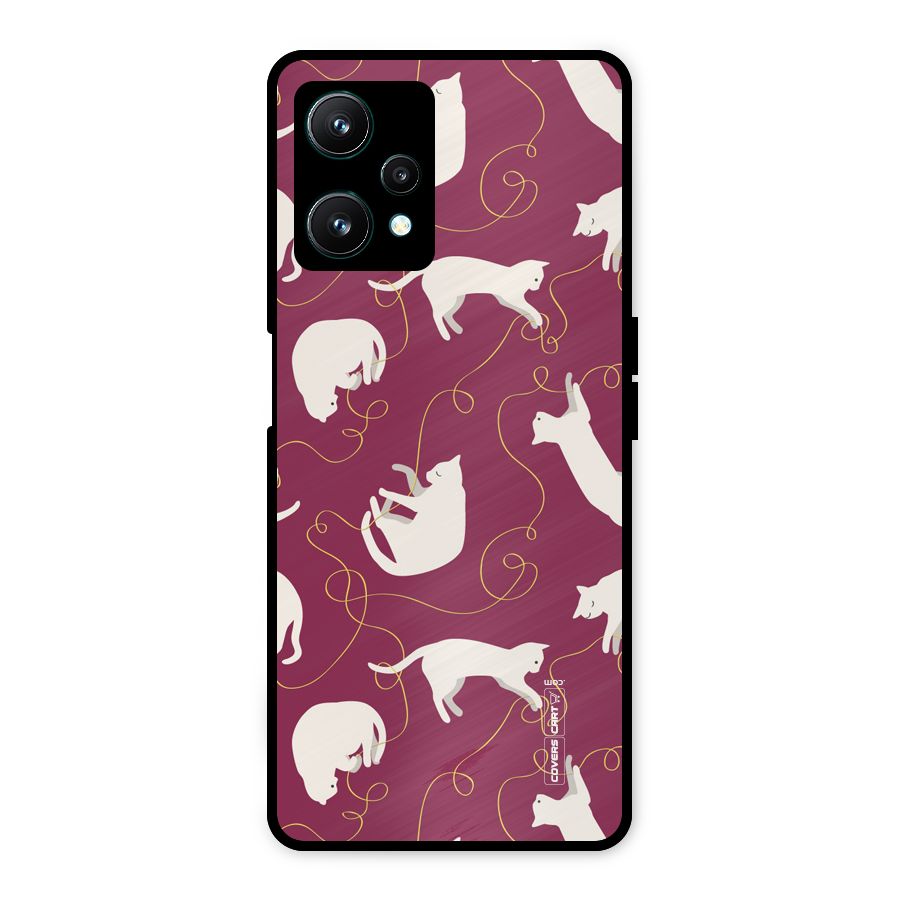 Lazy Kitty Metal Back Case for Realme 9 Pro 5G