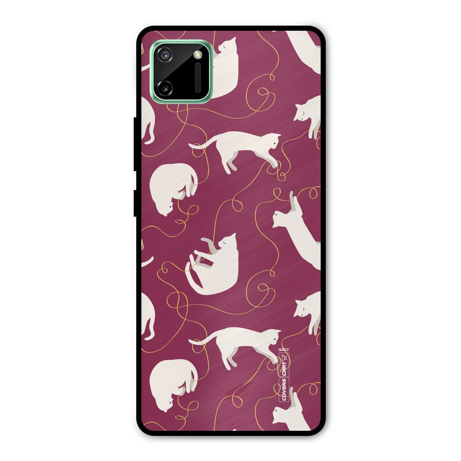 Lazy Kitty Metal Back Case for Realme C11