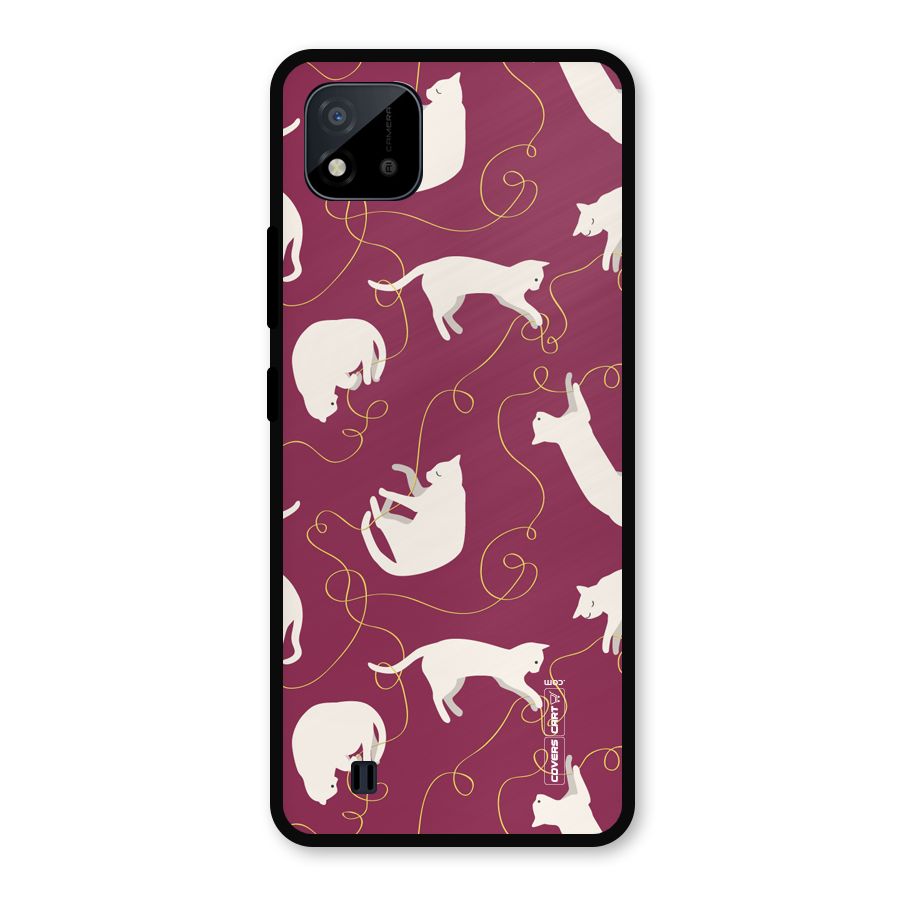 Lazy Kitty Metal Back Case for Realme C11 2021