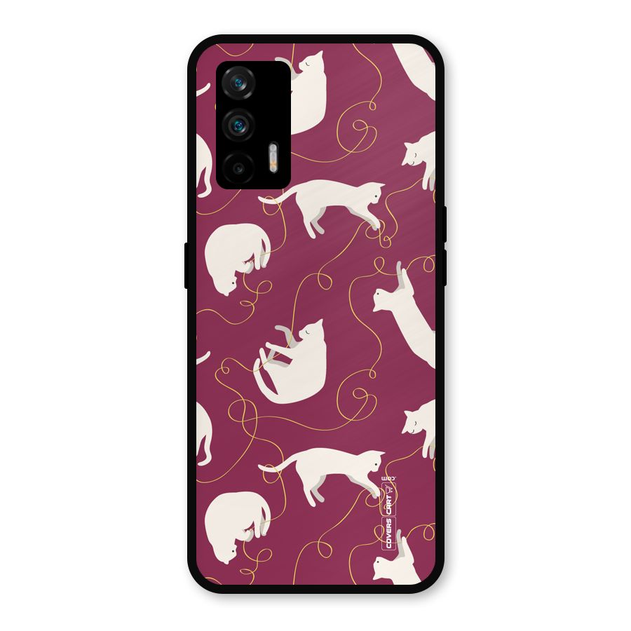 Lazy Kitty Metal Back Case for Realme GT 5G