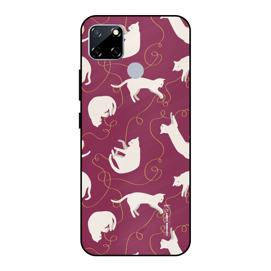 Lazy Kitty Metal Back Case for Realme Narzo 20