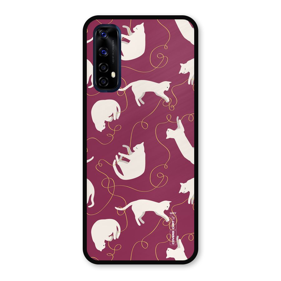 Lazy Kitty Metal Back Case for Realme Narzo 20 Pro