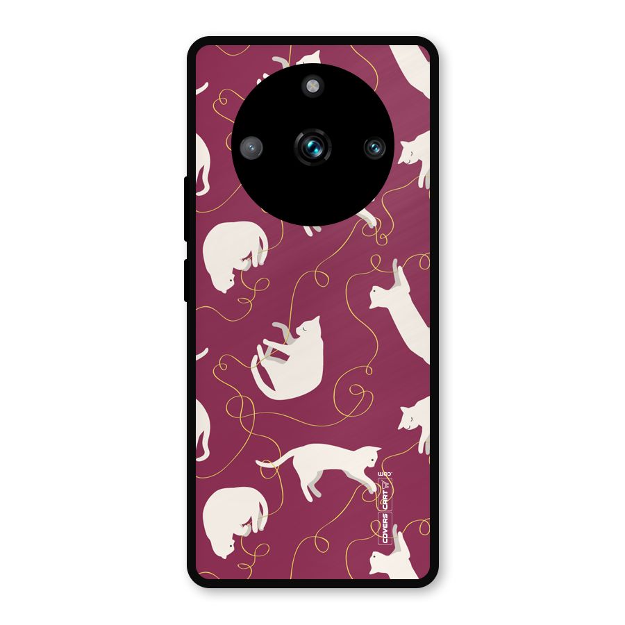 Lazy Kitty Metal Back Case for Realme Narzo 60 Pro