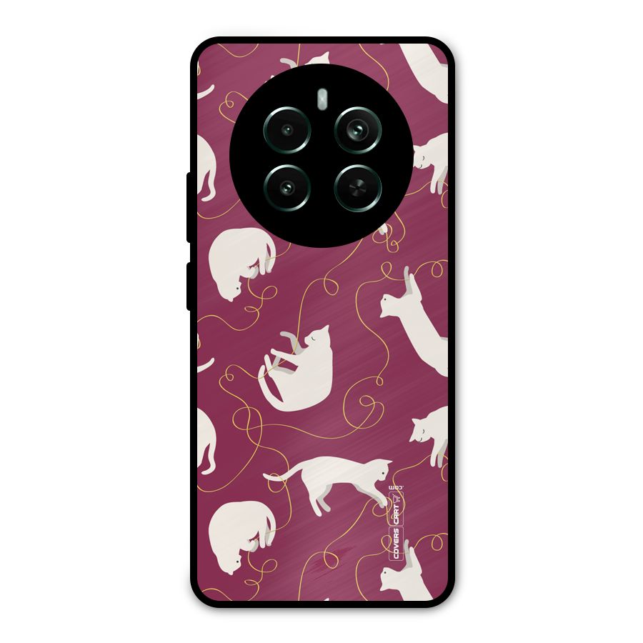 Lazy Kitty Metal Back Case for Realme Narzo 70 Pro