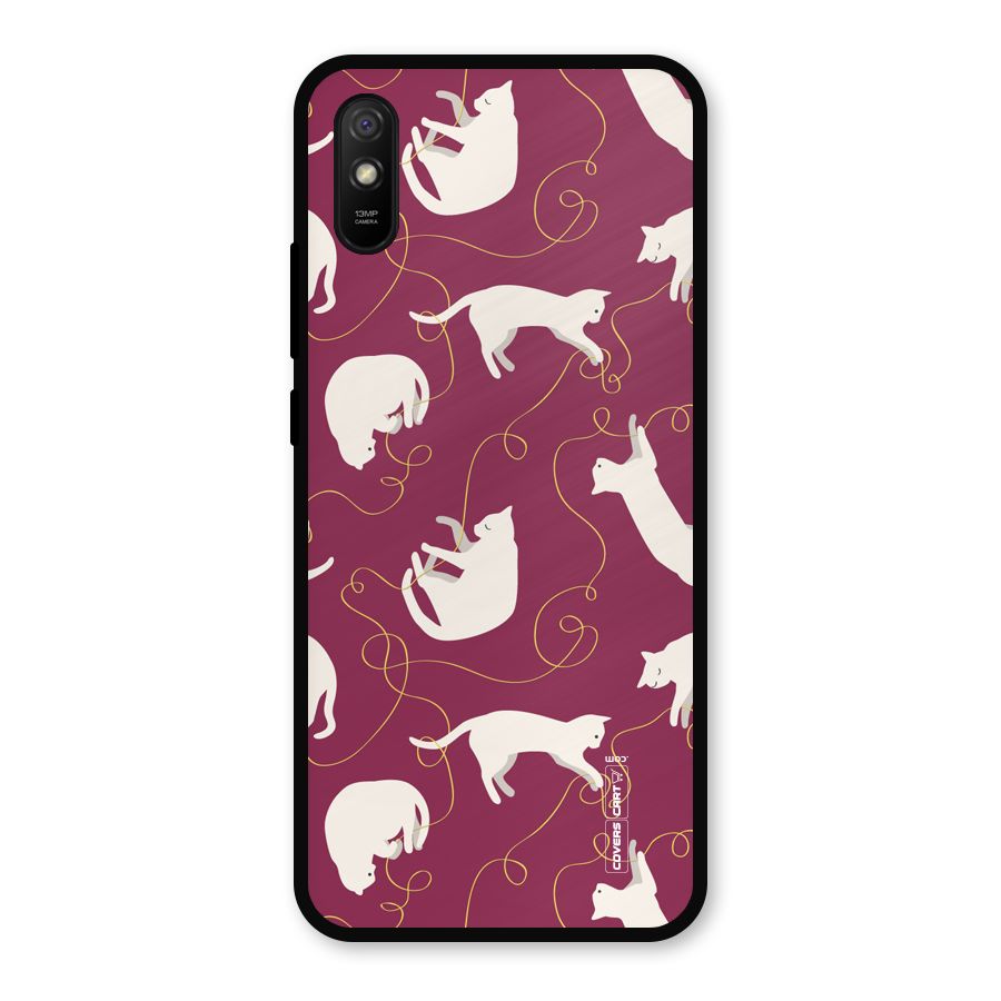 Lazy Kitty Metal Back Case for Redmi 9i