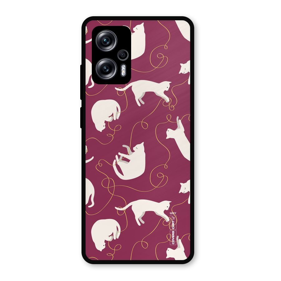 Lazy Kitty Metal Back Case for Redmi K50i