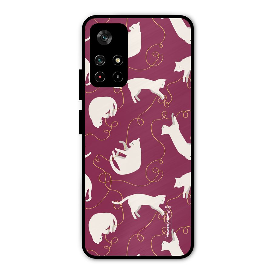 Lazy Kitty Metal Back Case for Redmi Note 11T 5G