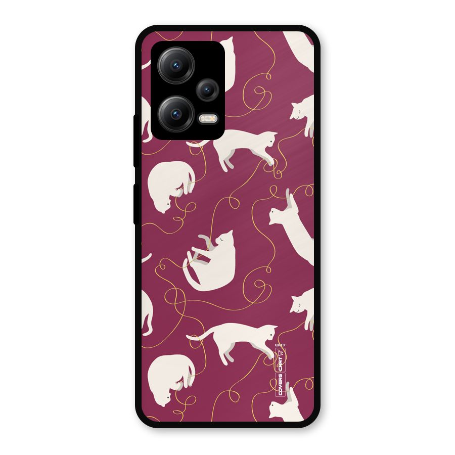 Lazy Kitty Metal Back Case for Redmi Note 12 5G