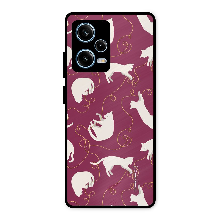 Lazy Kitty Metal Back Case for Redmi Note 12 Pro