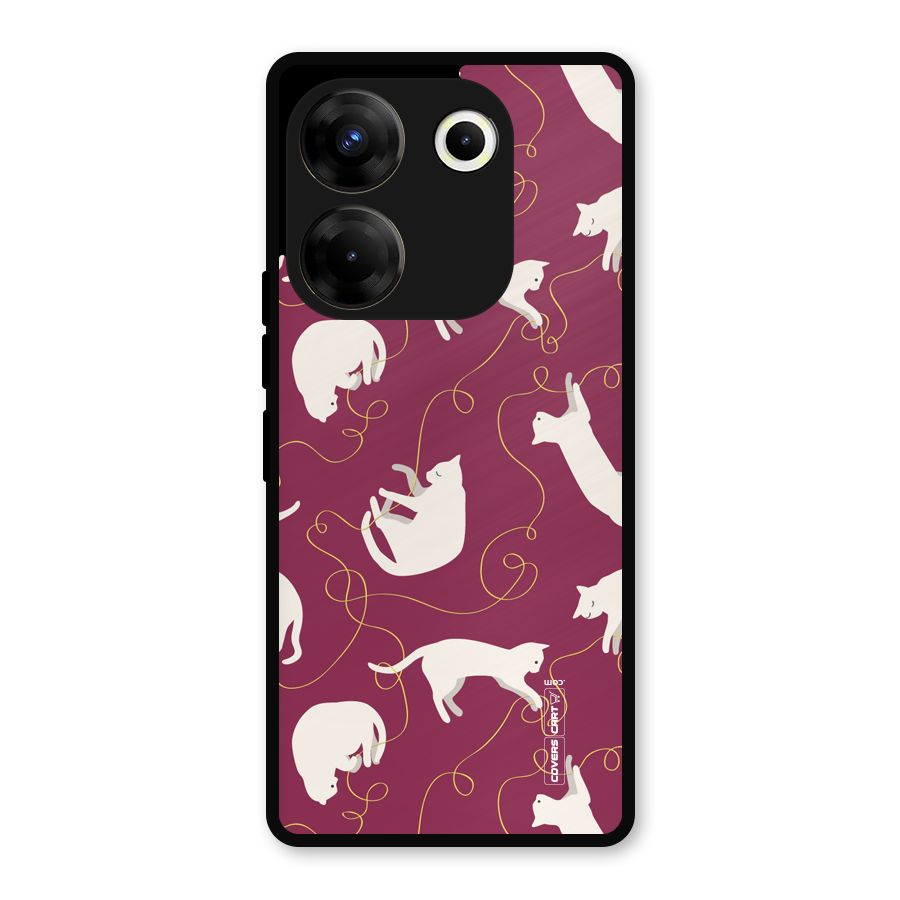 Lazy Kitty Metal Back Case for Tecno Camon 20