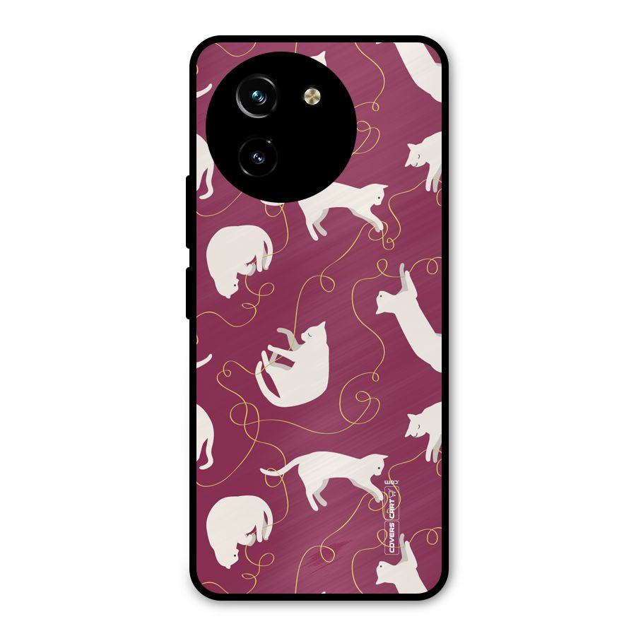 Lazy Kitty Metal Back Case for Vivo T3x