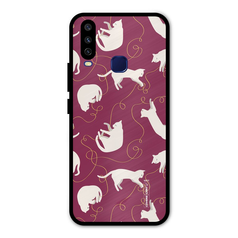 Lazy Kitty Metal Back Case for Vivo V17
