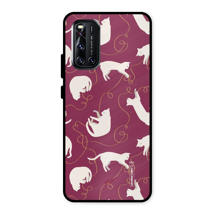 Lazy Kitty Metal Back Case for Vivo V19