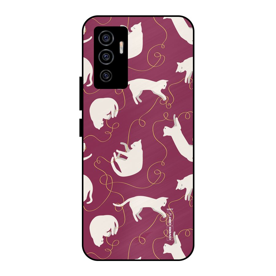 Lazy Kitty Metal Back Case for Vivo V23e