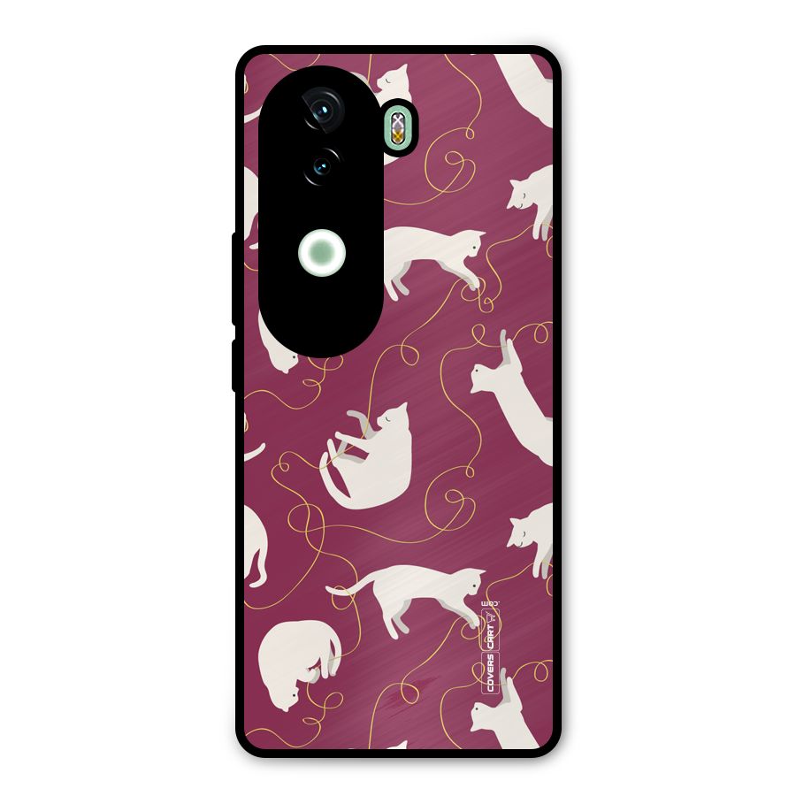 Lazy Kitty Metal Back Case for Vivo V40e