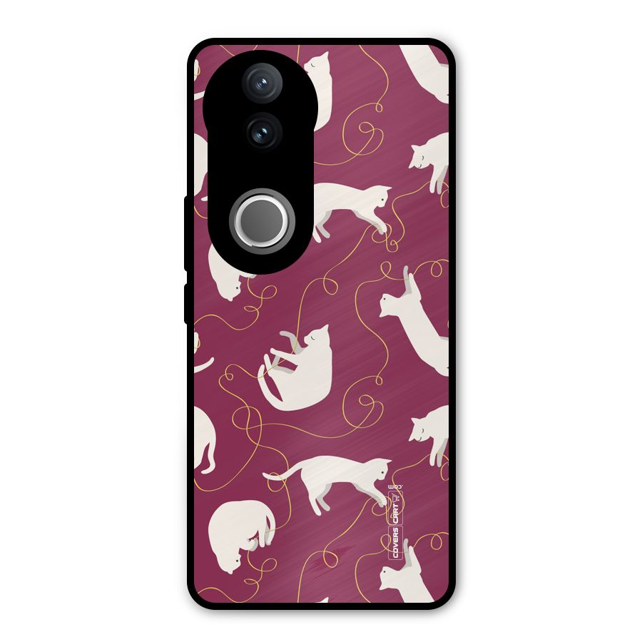 Lazy Kitty Metal Back Case for Vivo V50e