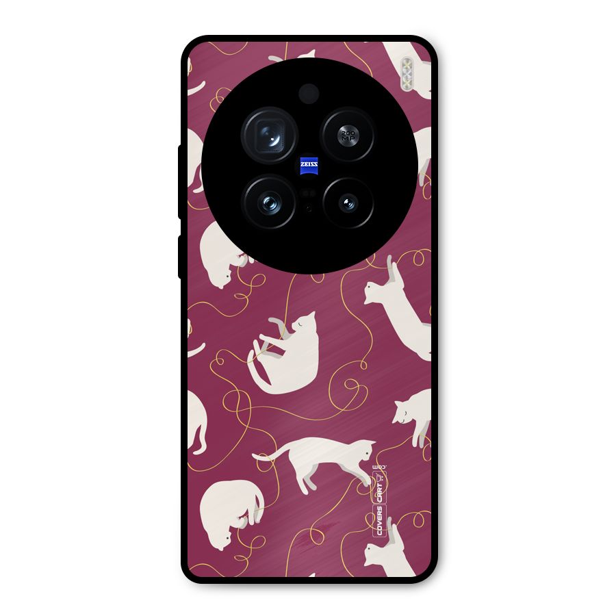 Lazy Kitty Metal Back Case for Vivo X200 Pro