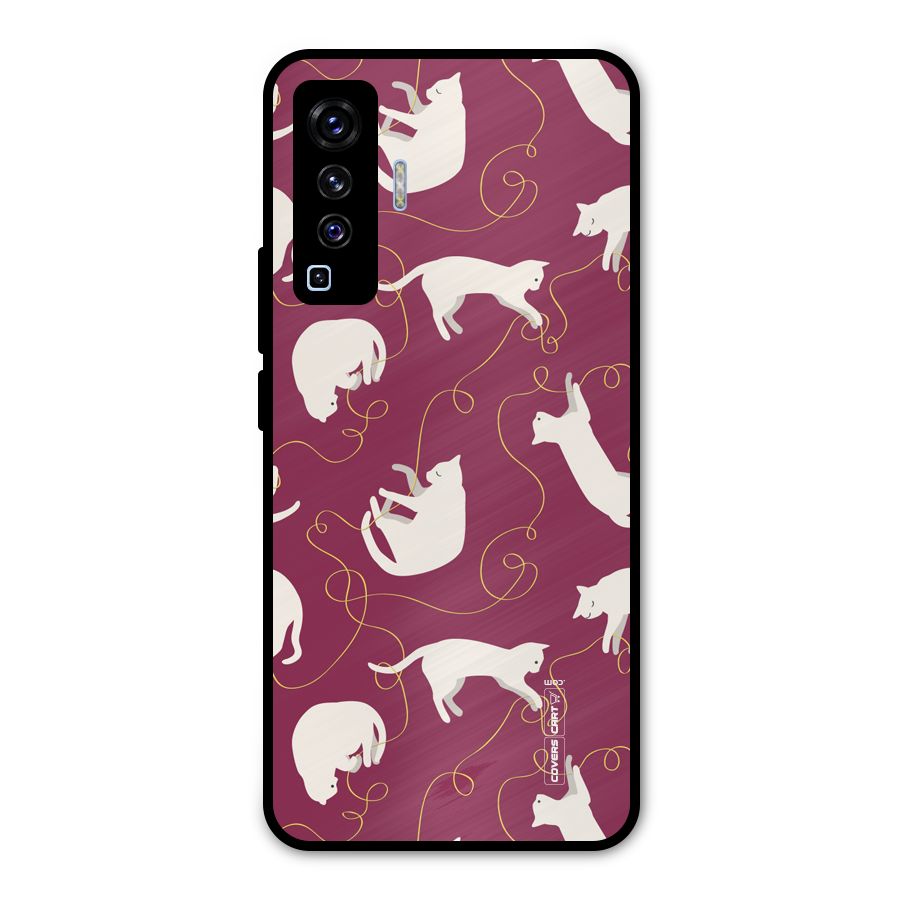 Lazy Kitty Metal Back Case for Vivo X50