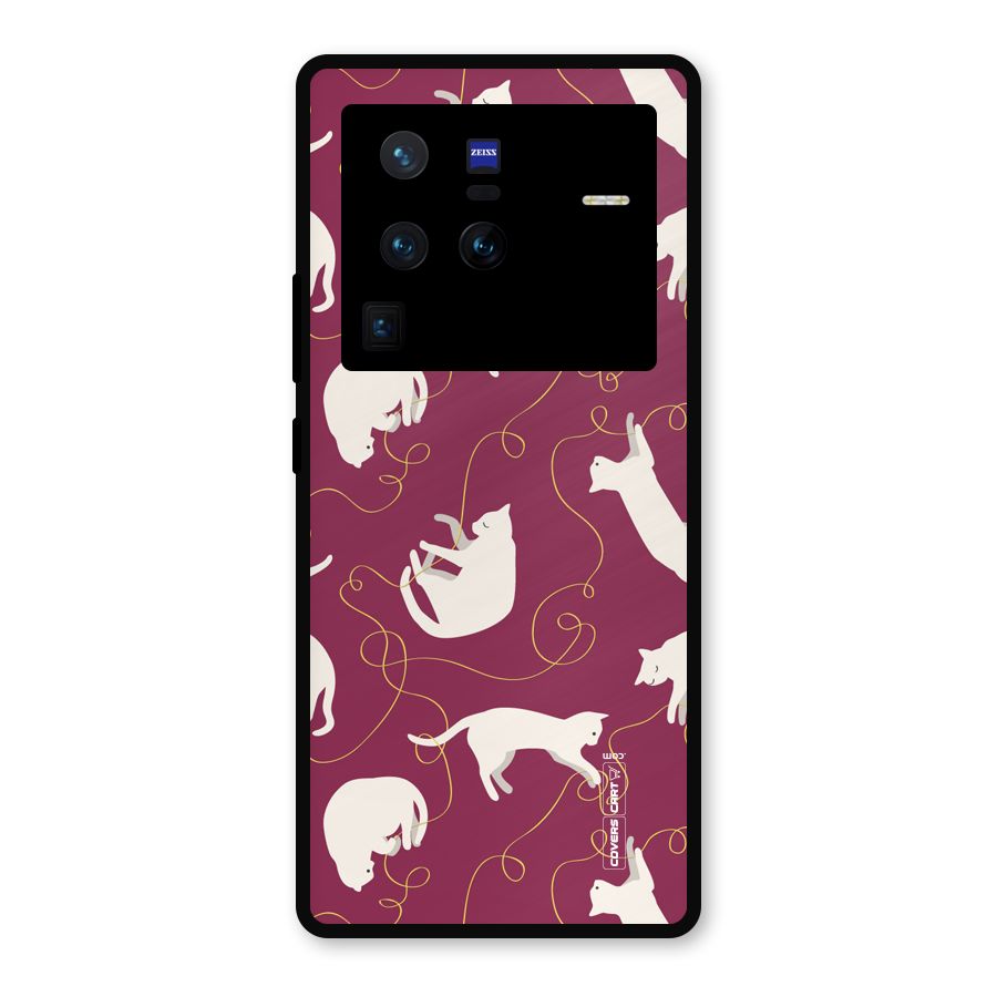 Lazy Kitty Metal Back Case for Vivo X80 Pro
